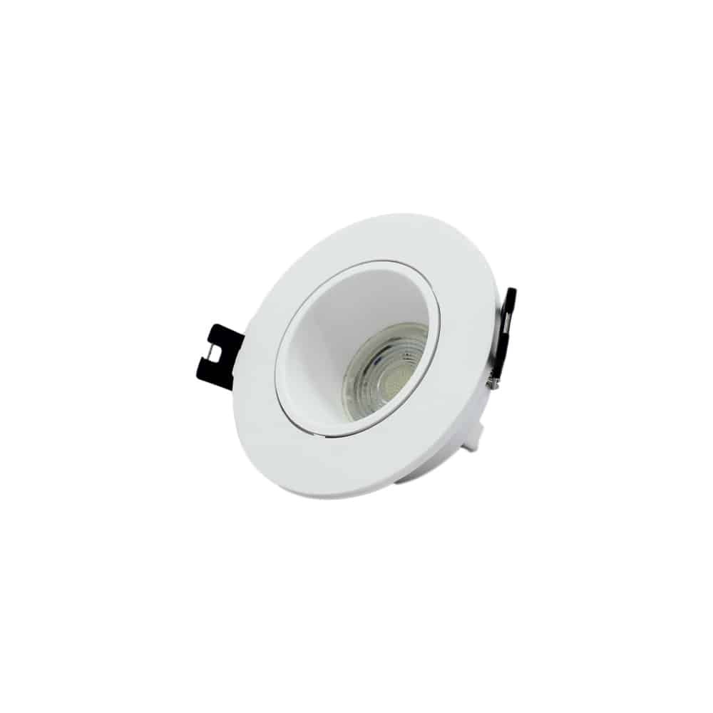Spot base Single - Circle - White / White - Unilux