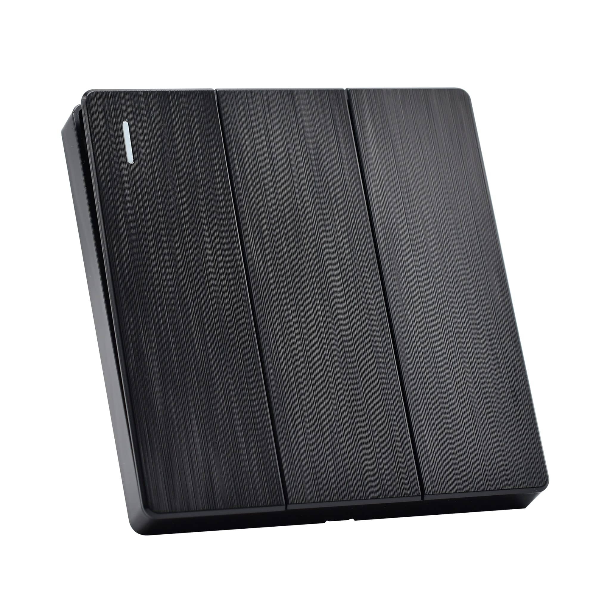 Switch 3 Gang Black - Alraed Alarabi
