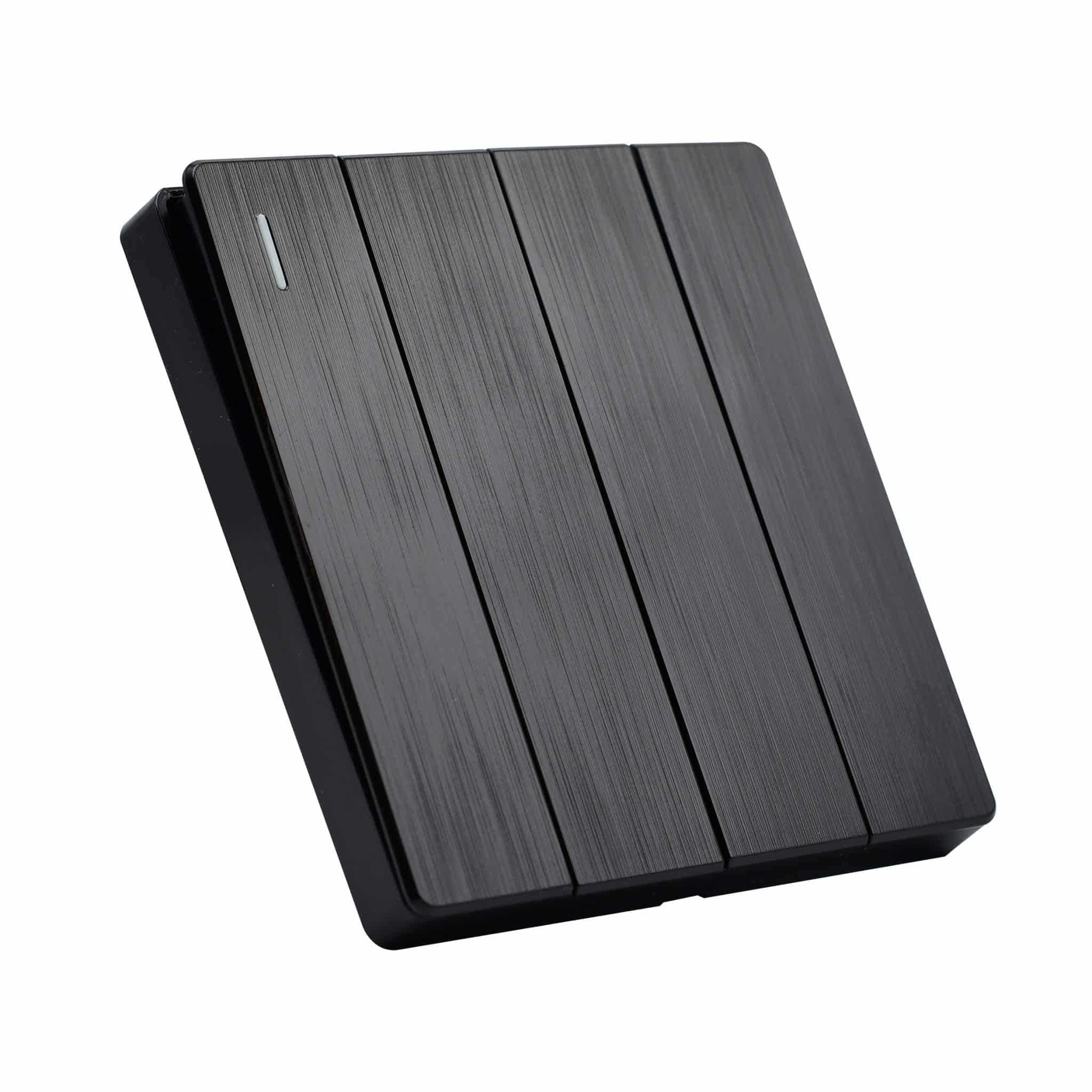 Switch 4 Gang Black - Alraed Alarabi
